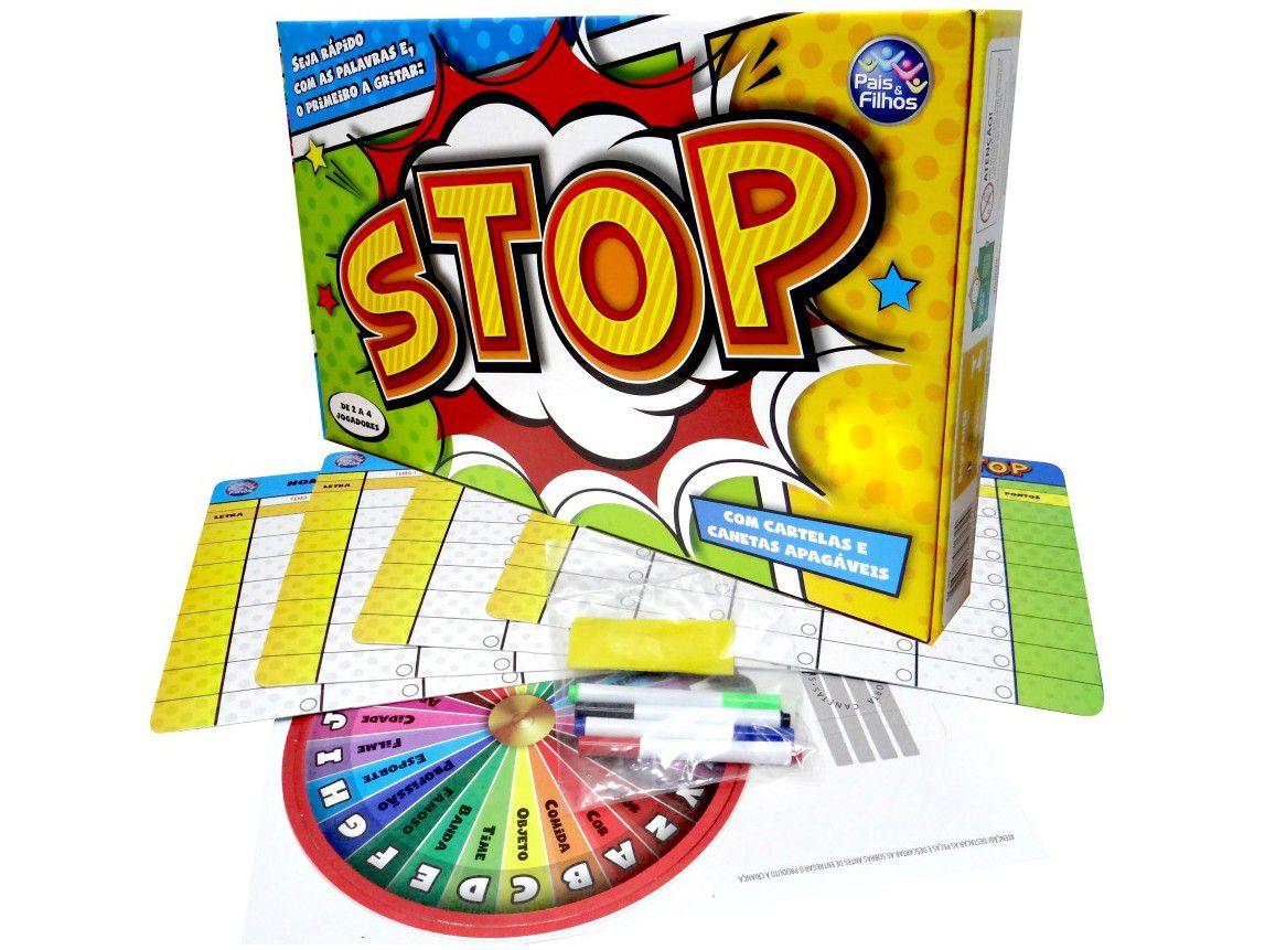 Jogo Stop Tabuleiro - Pais & Filhos - Jogos de Tabuleiro - Magazine Luiza