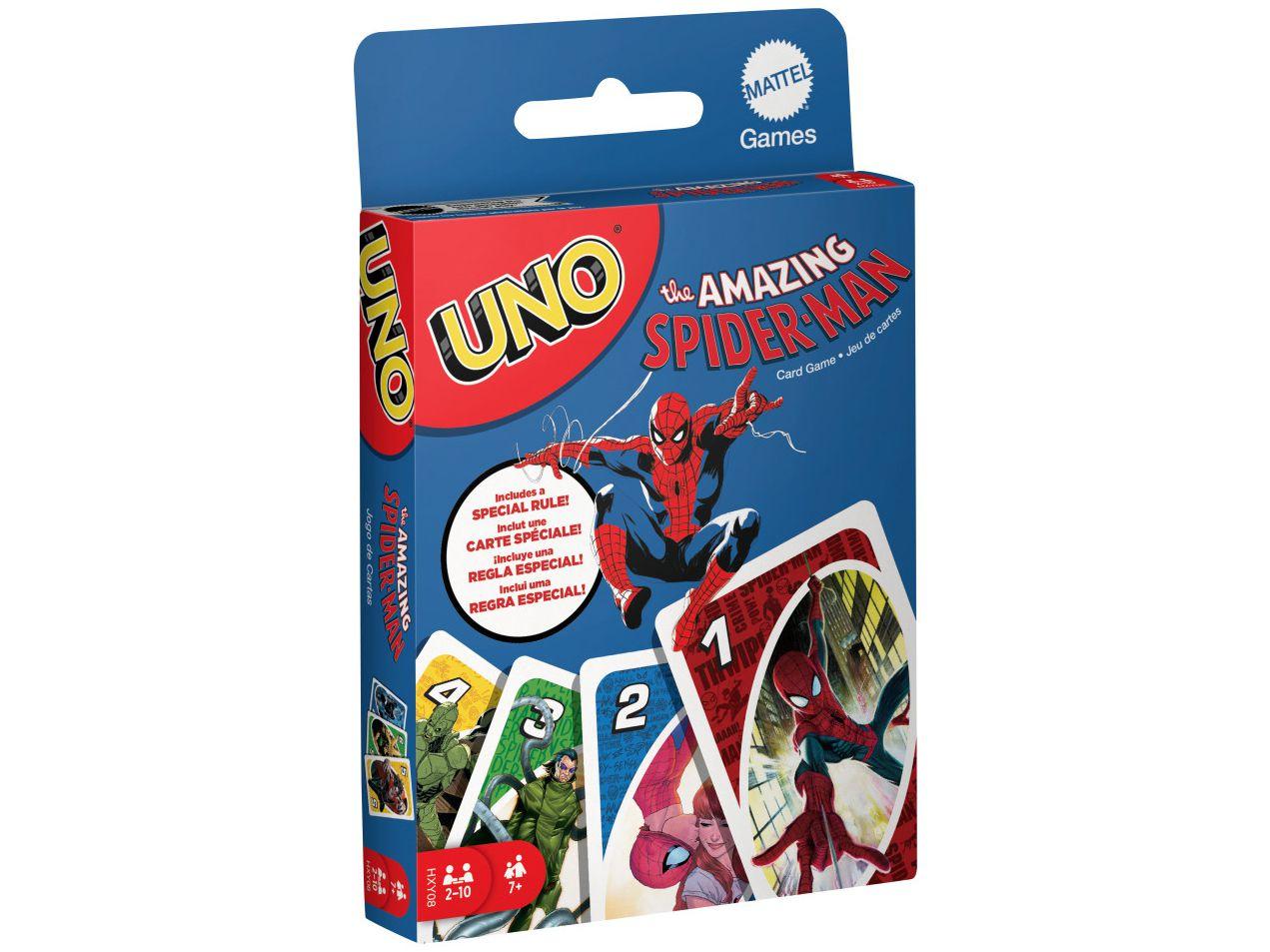 Jogo UNO Marvel Spider-Man Mattel 112 Cartas