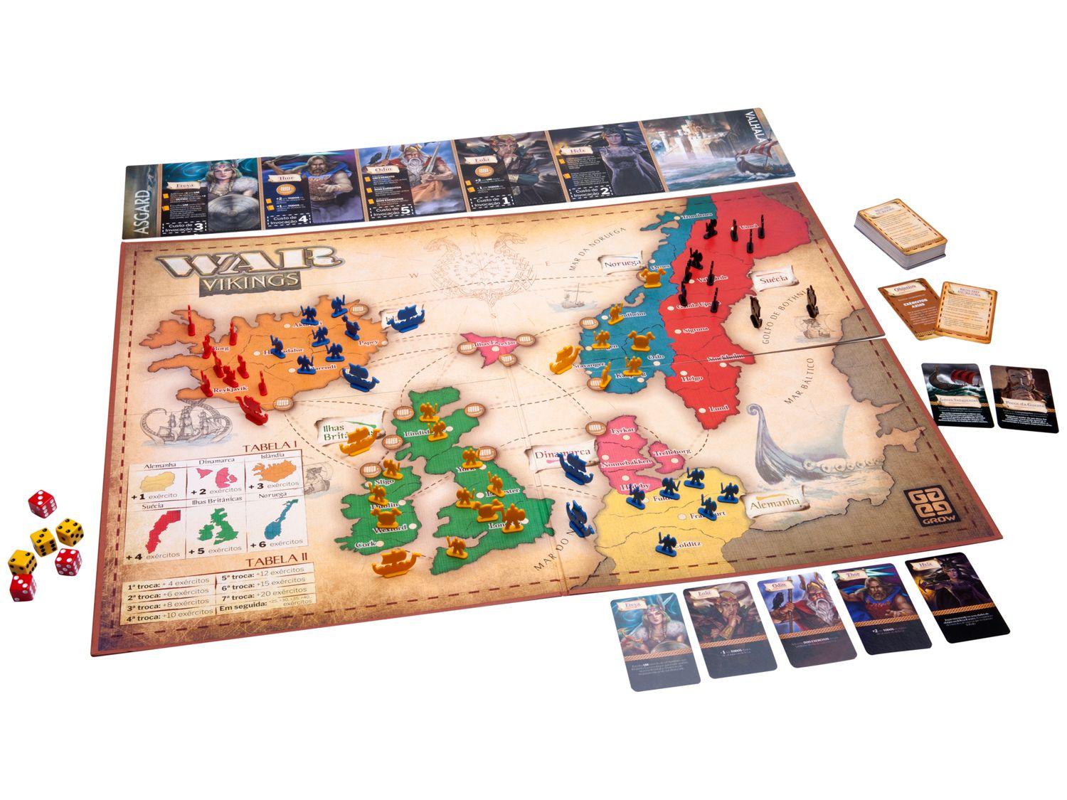 Jogo War Vikings Tabuleiro O Jogo da Estratégia