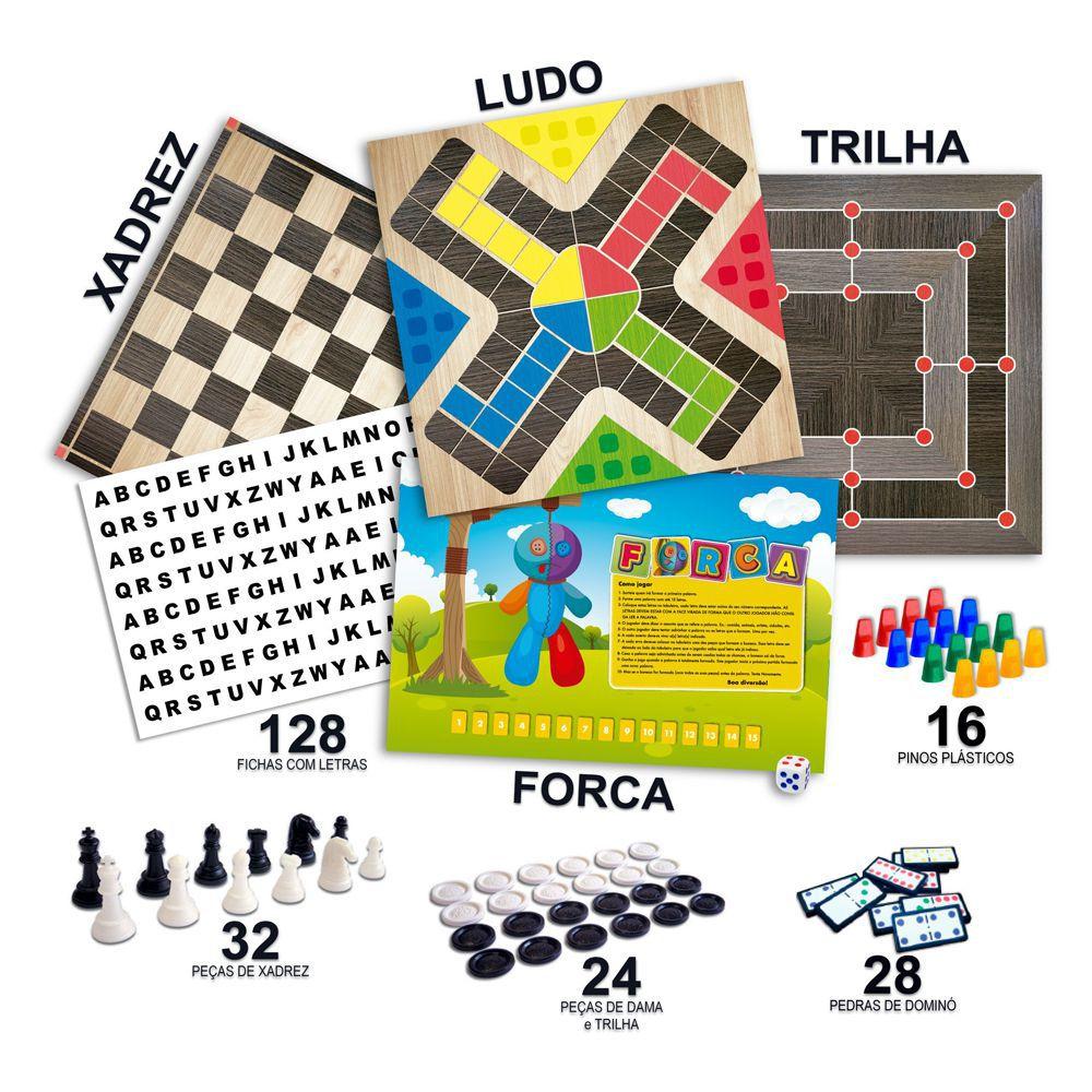 Jogos Clássicos Ludo/Damas/Trilha Brinquedos Toya