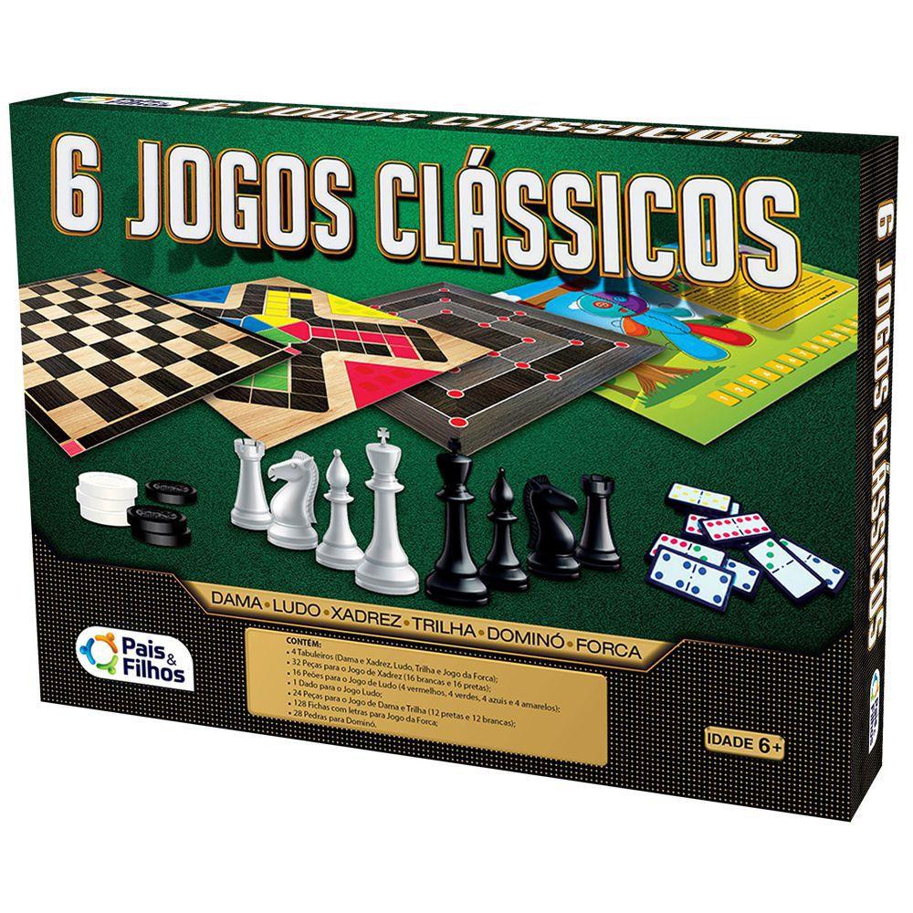 Jogo 4 Em 1 Jogos Dama Trilha Ludo Dominó Em Cx De Madeira