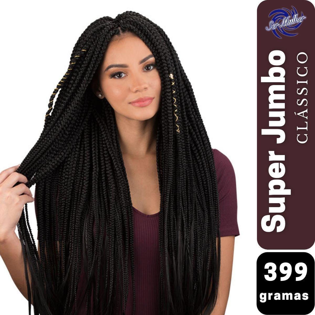 Jumbo Kanekalon Para Tranças Original Ser Mulher Pacote com 399 Gramas  Cores Clássicas 65 cm Jumbão Box Braids - Mega Hair - Magazine Luiza