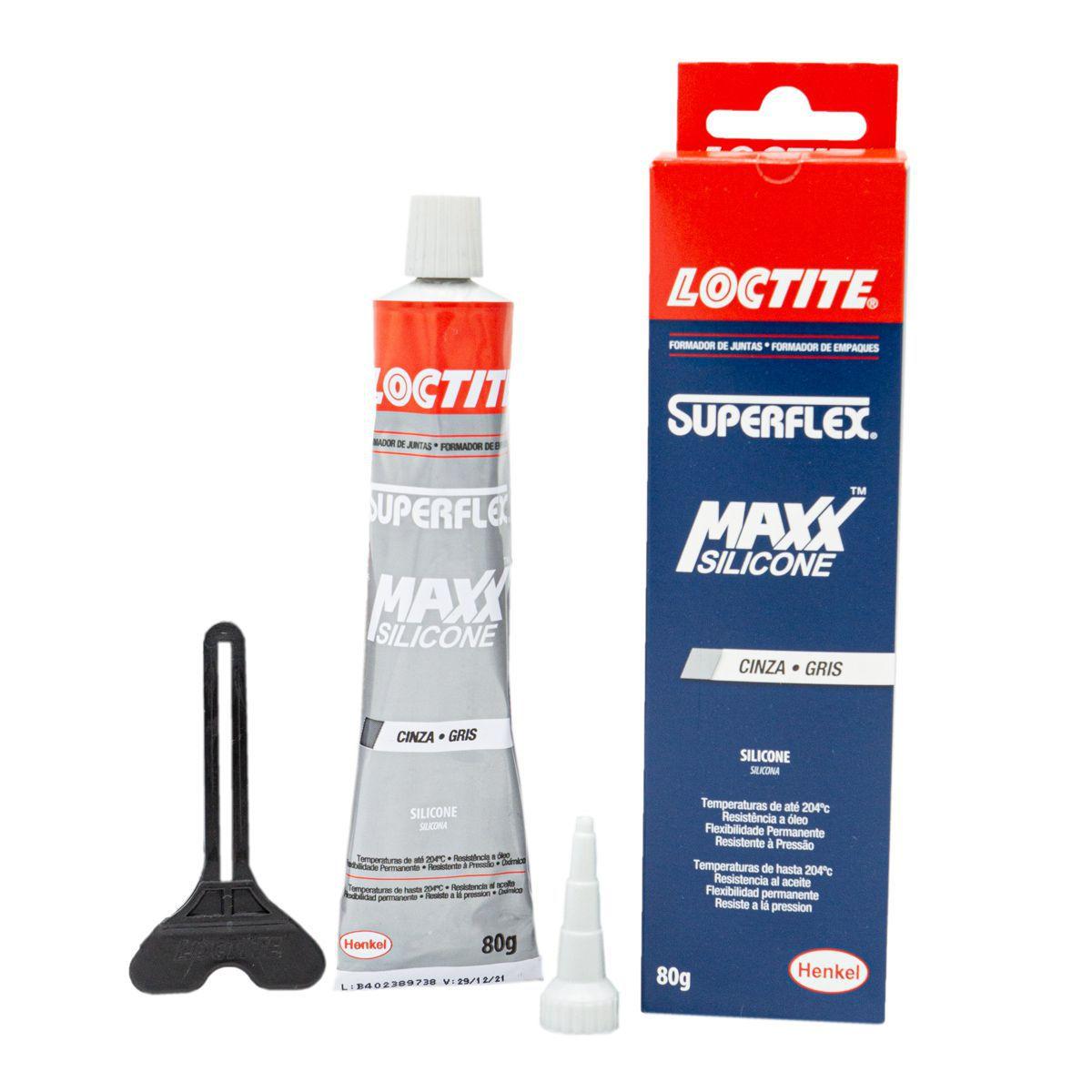 Junta Cola Silicone Cinza Superflex Alta Temperatura Motor Loctite