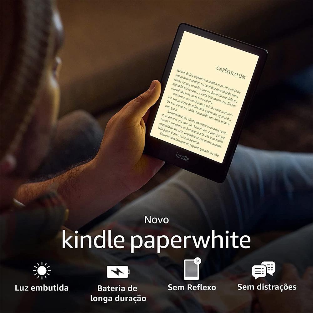 Kindle 11 Geração Paperwhite, 8GB, Preto, Iluminação integrada, Wifi, Tela 6.8 - B08N3J8GTX - Amazon - Kindle / e-Reader - Magazine Luiza Kindle 11 Geração Paperwhite, 8GB, Preto, Iluminação integrada, Wifi, Tela 6.8 - B08N3J8GTX - Amazon - Kindle / e-Reader - Magazine Luiza