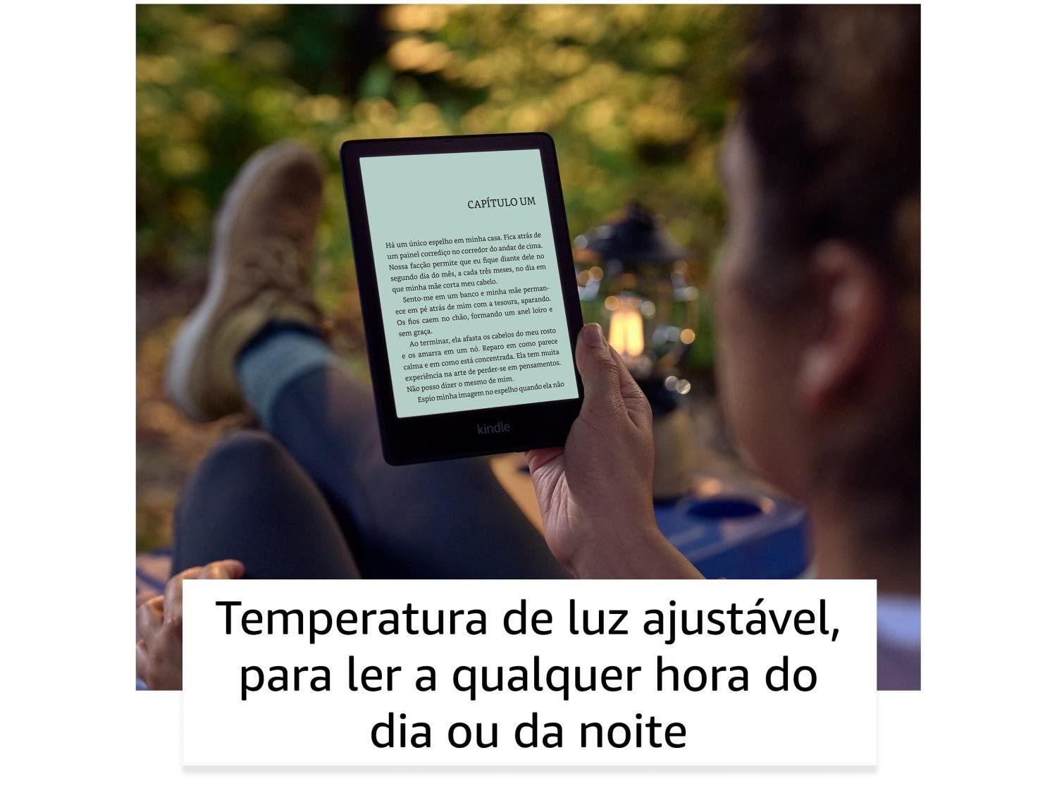 Kindle Paperwhite 12ª Geração 2024 Amazon 7" 32GB 300 ppi Preto Metálico