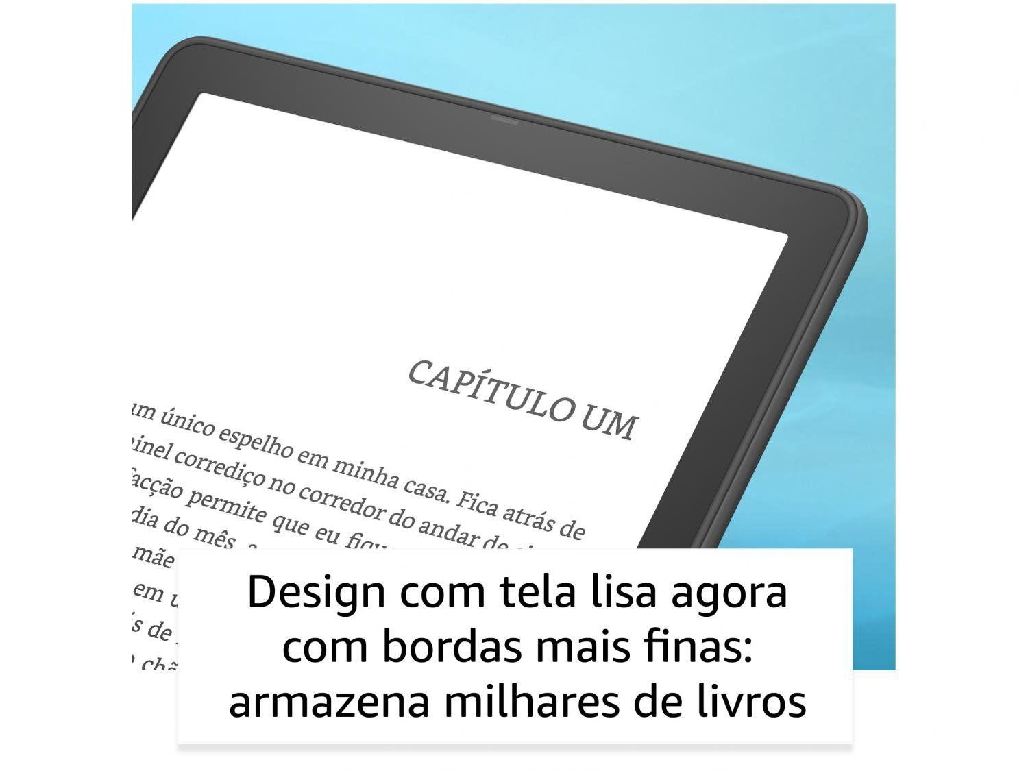 Kindle Paperwhite 12ª Geração 2024 Amazon 7" 32GB 300 ppi Preto Metálico