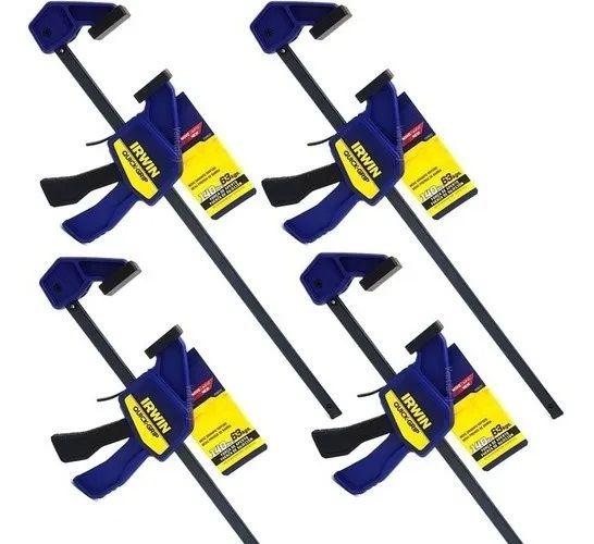 Kit com quatro grampos Irwin Quick-Grip — Irwin — Marcenaria