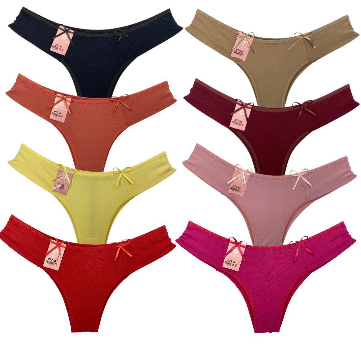 Kit 10 Calcinhas de Algodão Tanga Comfort Cores Lisas Atacado Revenda -  Sunshine Lingerie - Moda Feminina - Magazine Luiza