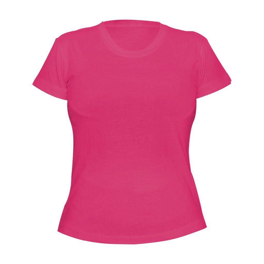 camiseta rosa feminina
