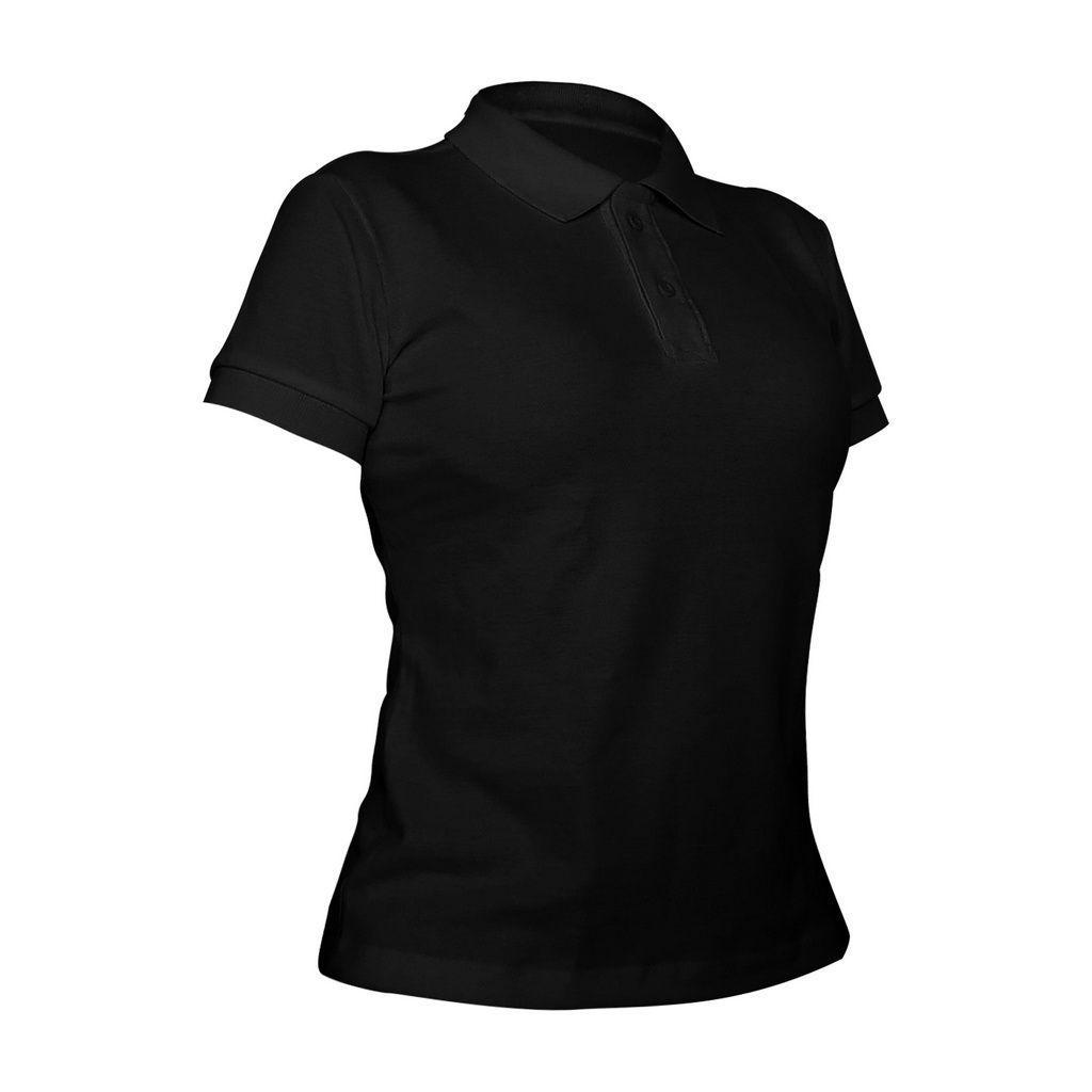 camisa polo preta feminina