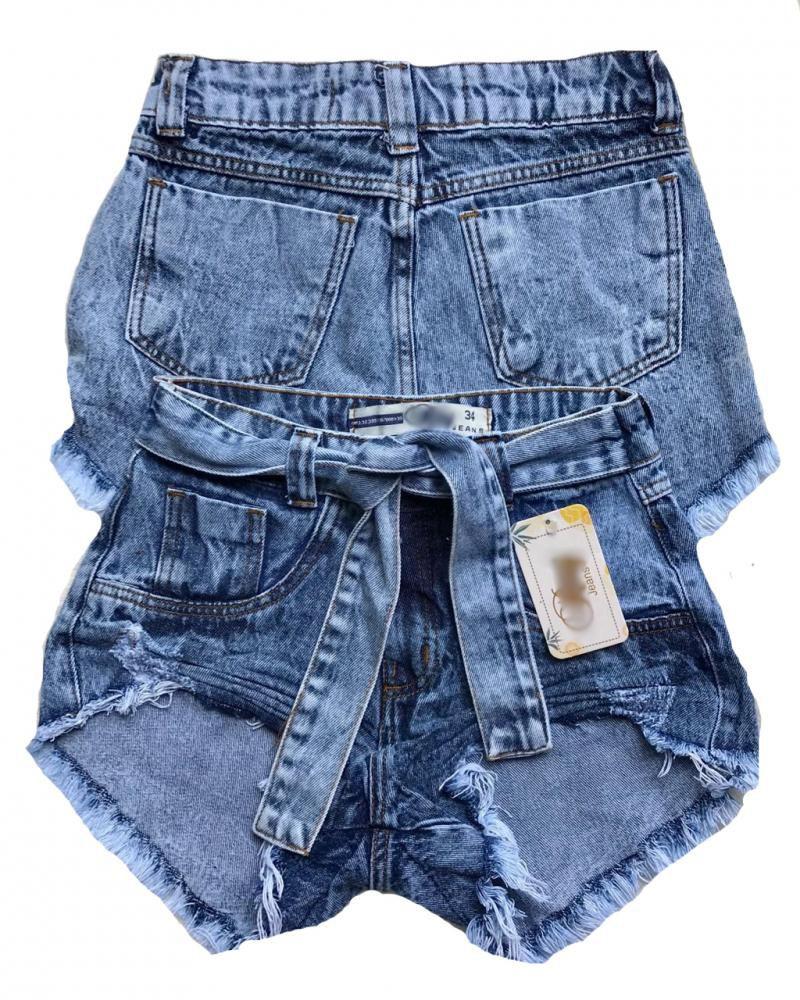 short jeans cintura alta atacado