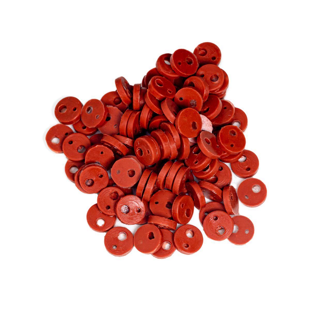 Imagem de Kit 10 Unidades Guarnição Silicone 2 Furos Terminal Borden