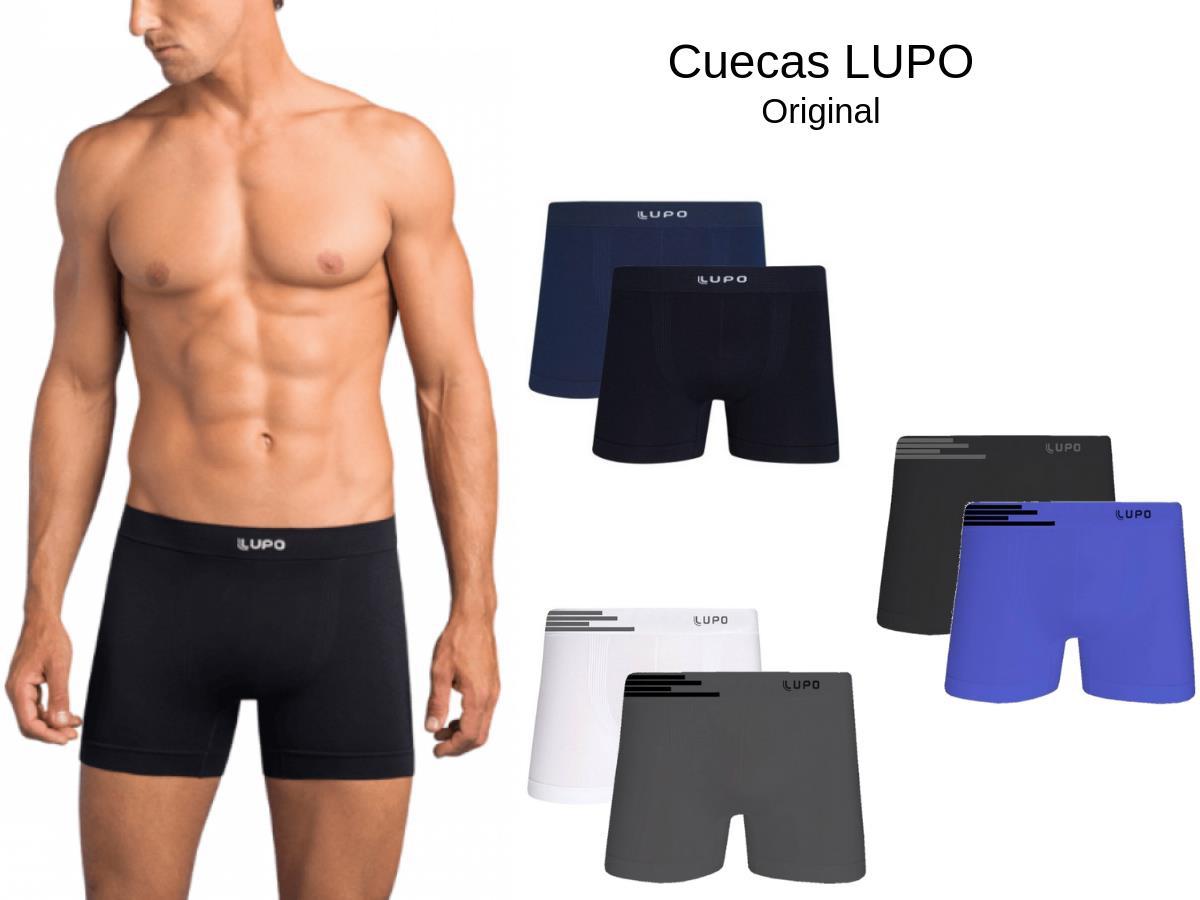 Kit 12 Cuecas Box Sem Costura Boxer Lupo Microfibra Original Cueca