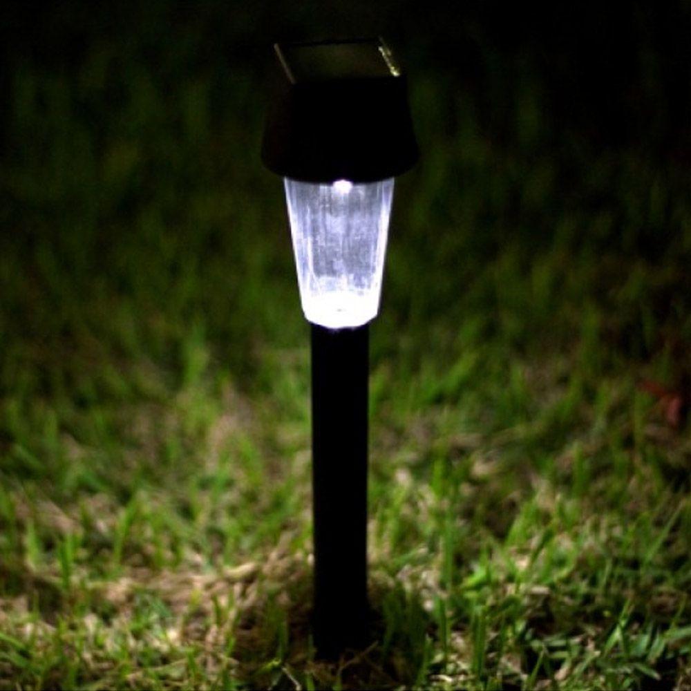 Kit 16 Luminária Solar Balizadora Abs Poste Para Jardim Com Espeto
