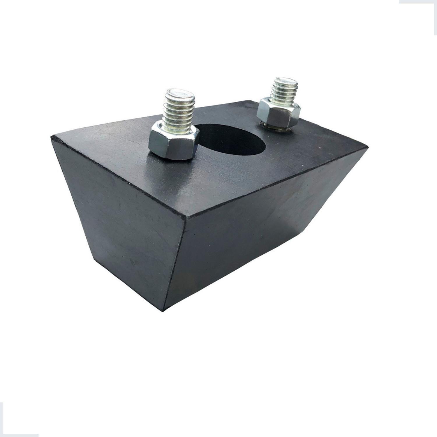 Imagem de Kit 2 Batentes Maciço Doca Calço Caminhão Borracha 145x79mm