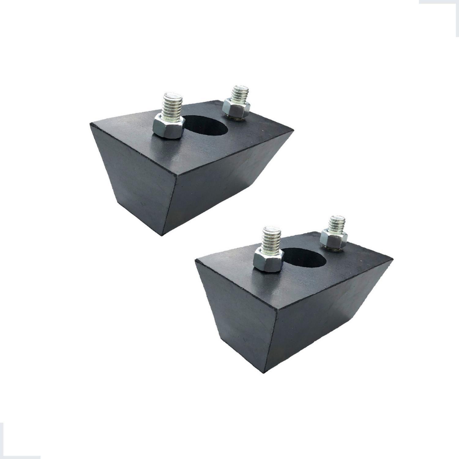 Imagem de Kit 2 Batentes Maciço Doca Calço Caminhão Borracha 145x79mm