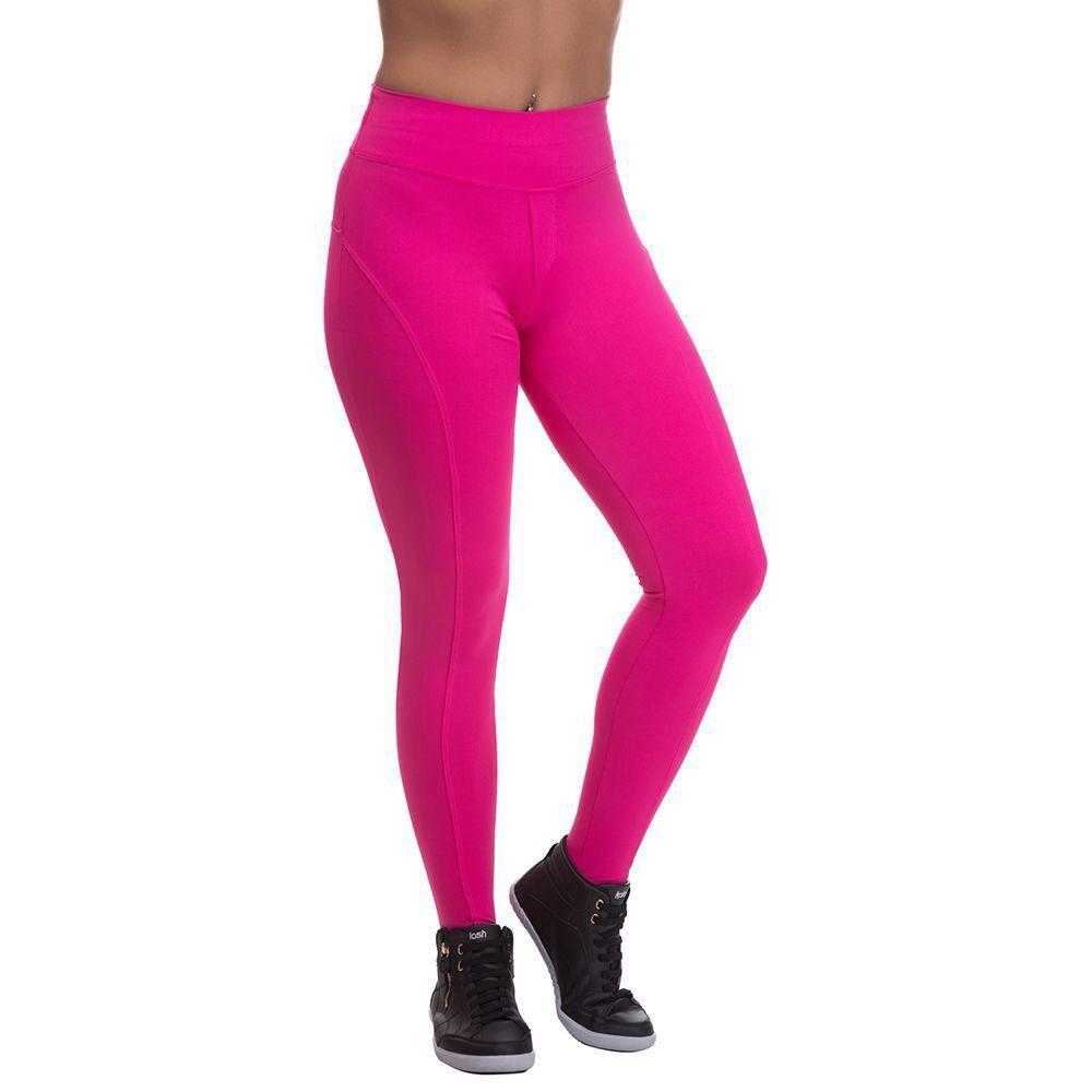 Kit 2 Calça Feminina Legging Montaria Rosa e Cinza - Feminino - Rosa e CInza - G - Miss Blessed