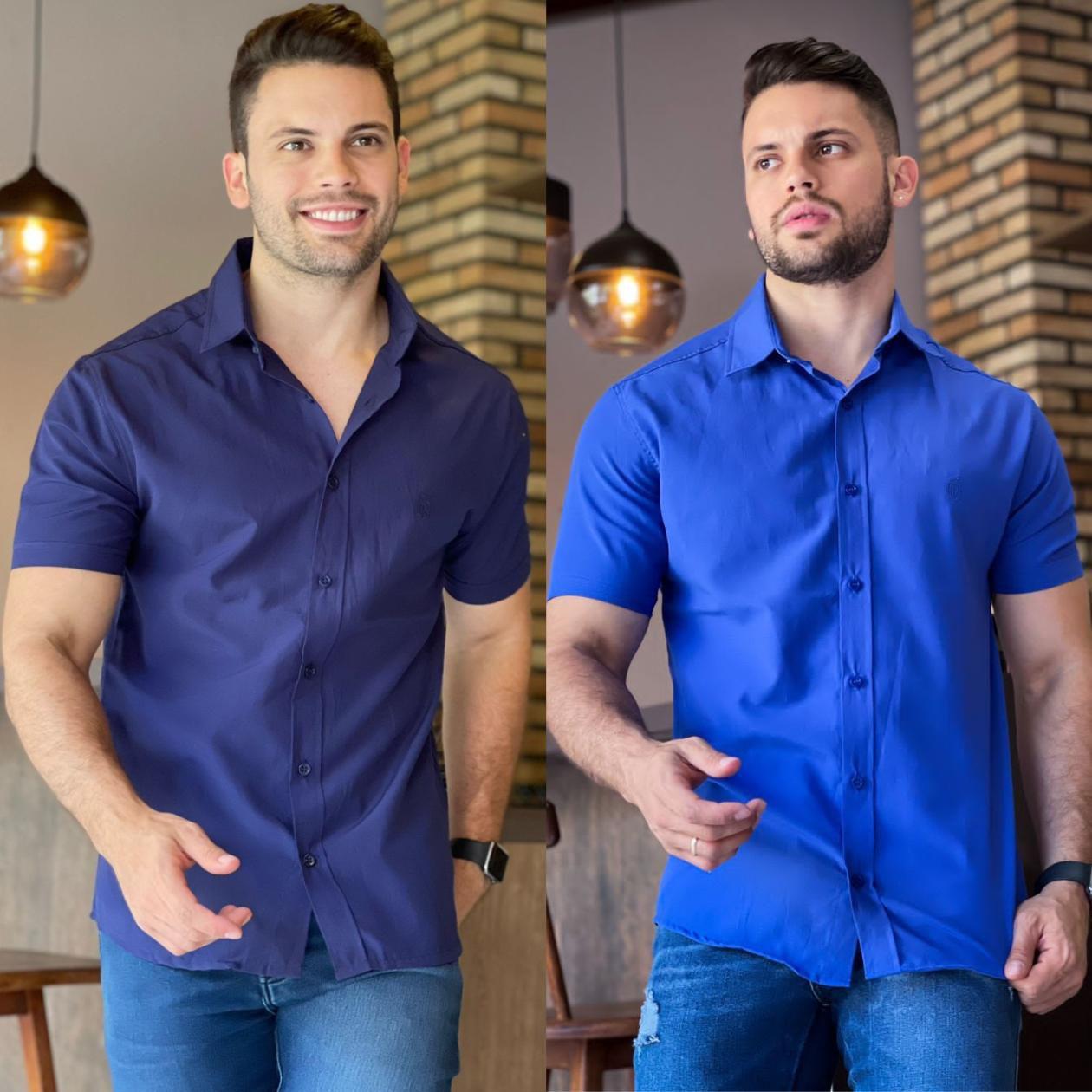 Camisas Sociais Homens Com Roupa Social Kit Camisa Social