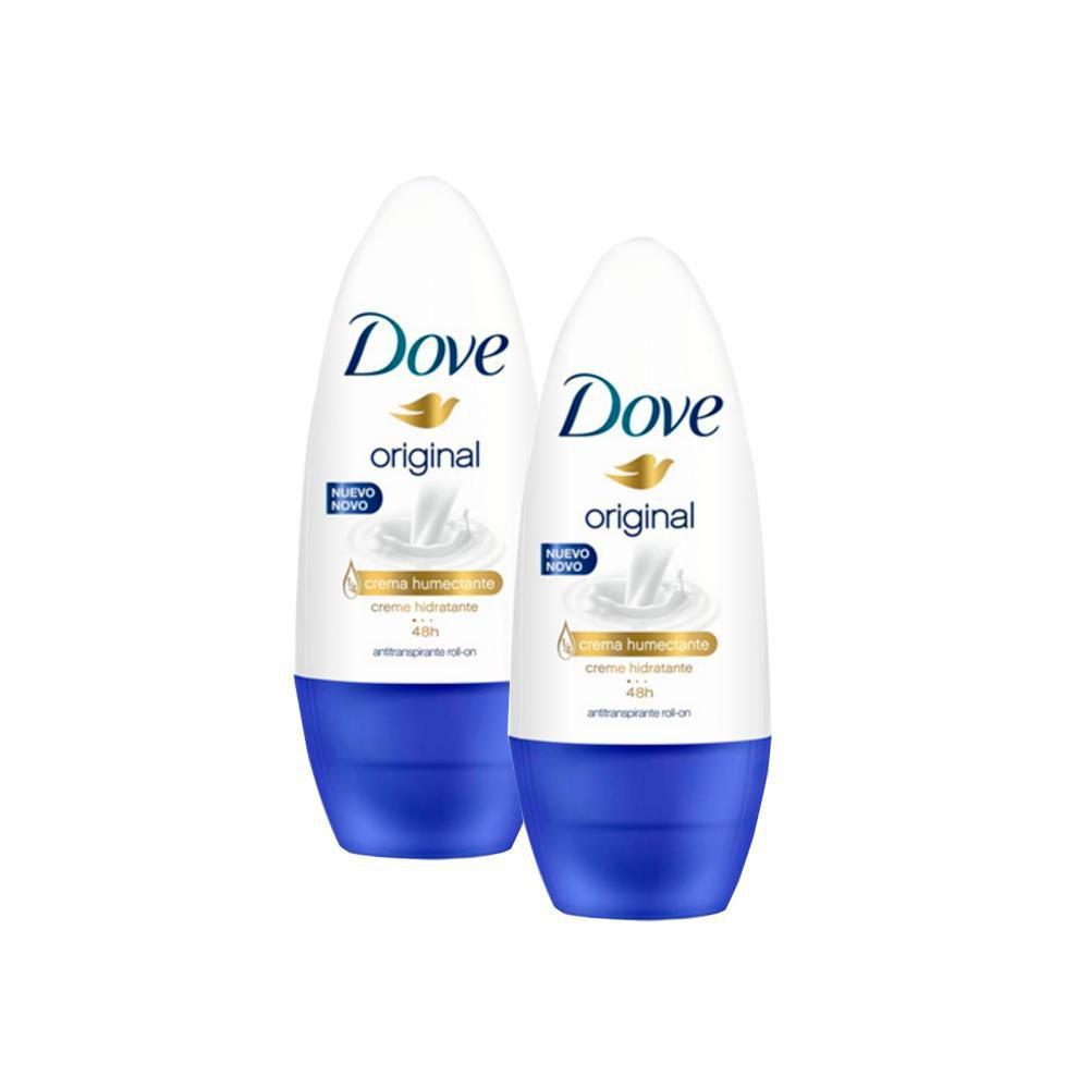 Kit 2 Desodorantes Dove Antitranspirante Roll On Original 50ml ...