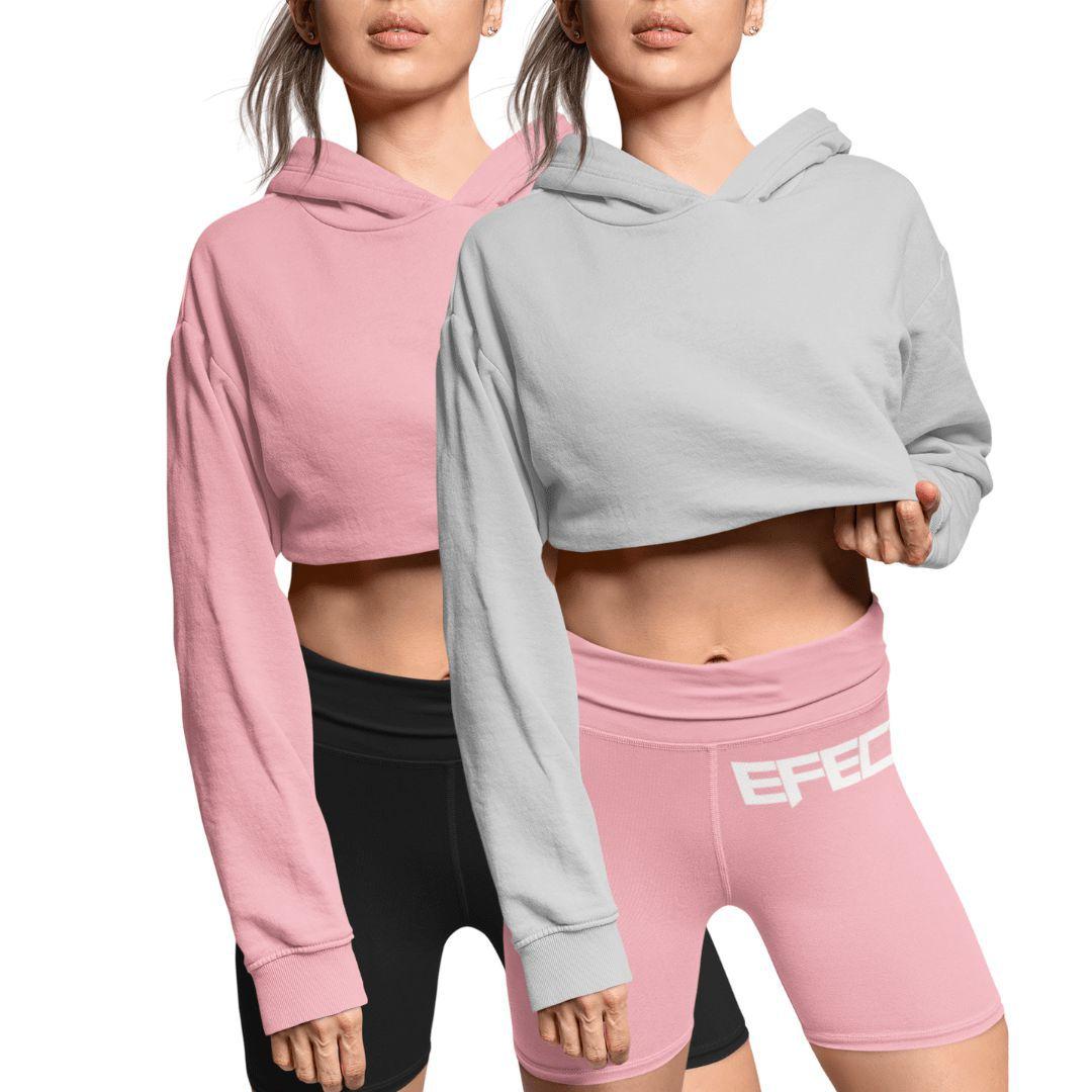 cropped workout moletom com capuz