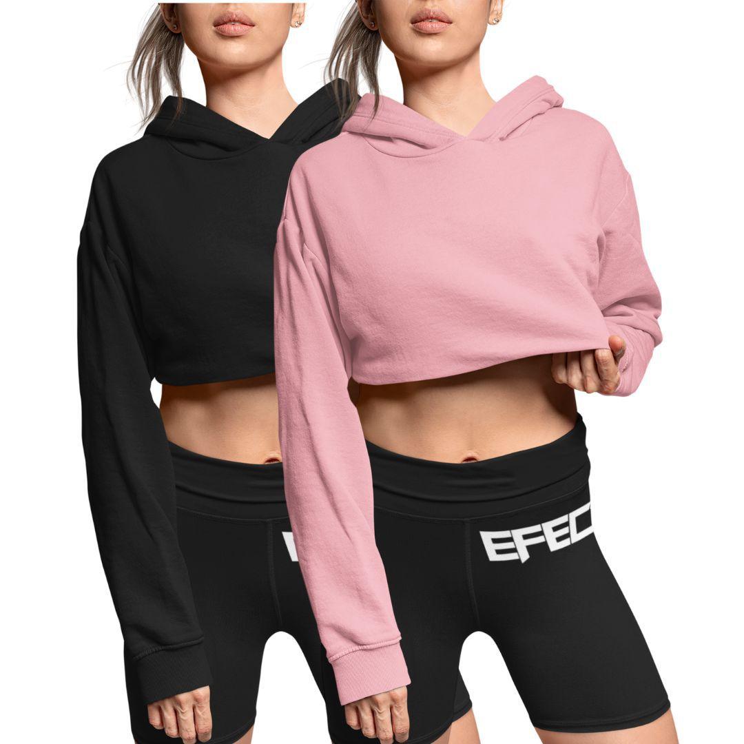 moletom com capuz croptop