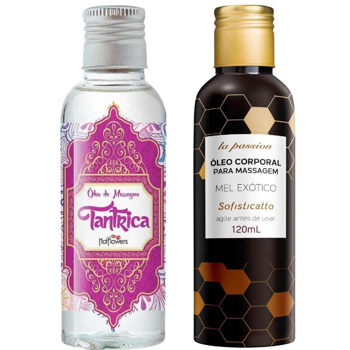 Kit 2 Óleo Massagem Corporal Melzinho E Tantrica Hot Flowers - Sofisticatto  - Gel para Sexo - Magazine Luiza