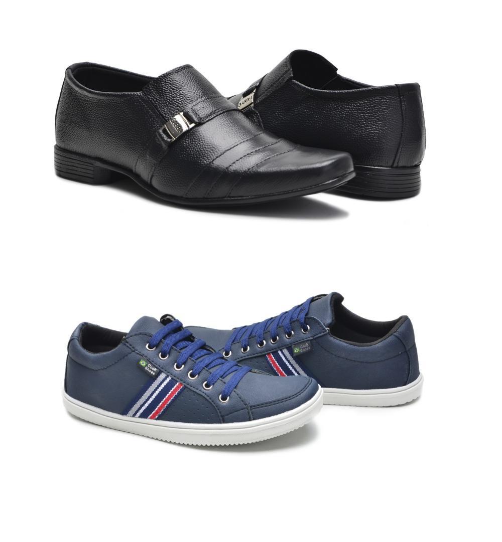 Kit 2 Pares - Sapato Social em Couro + Sapatênis Garra 502 - Garra calçados - Sapato Social Masculino - Magazine Luiza