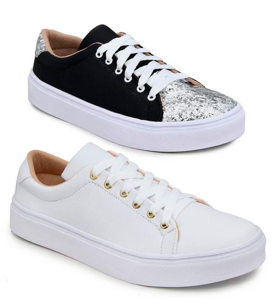tenis branco feminino com detalhes