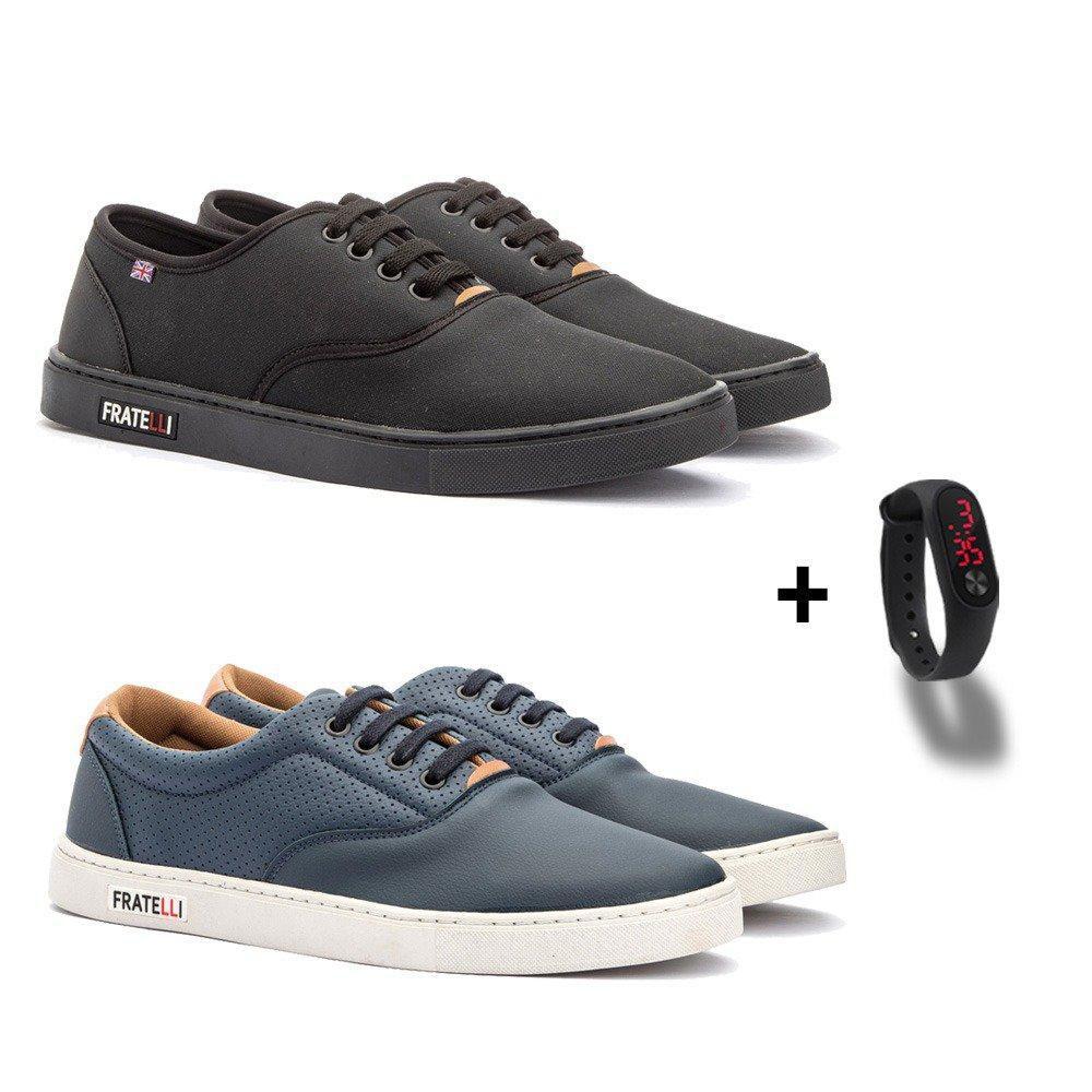Kit 2 Sapatênis Casual Masculino Conforto + Relógio Digital - Fratelli - No  Magalu - Magazine Luiza