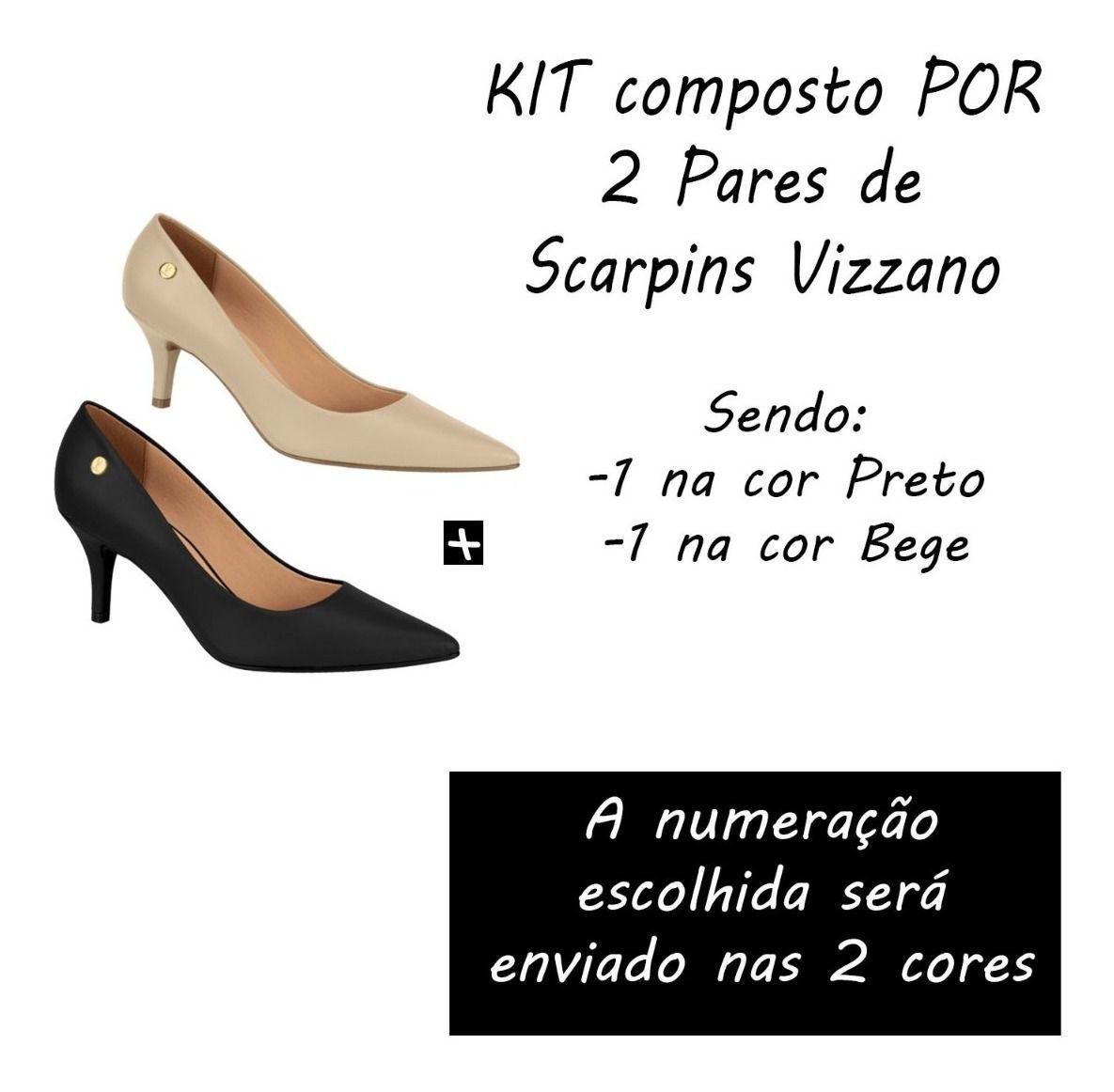 scarpin vizzano duas cores