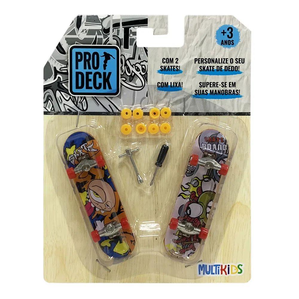 Kit 5 Skate De Dedo Mini Fingerboard Truck Metal Com Lixa