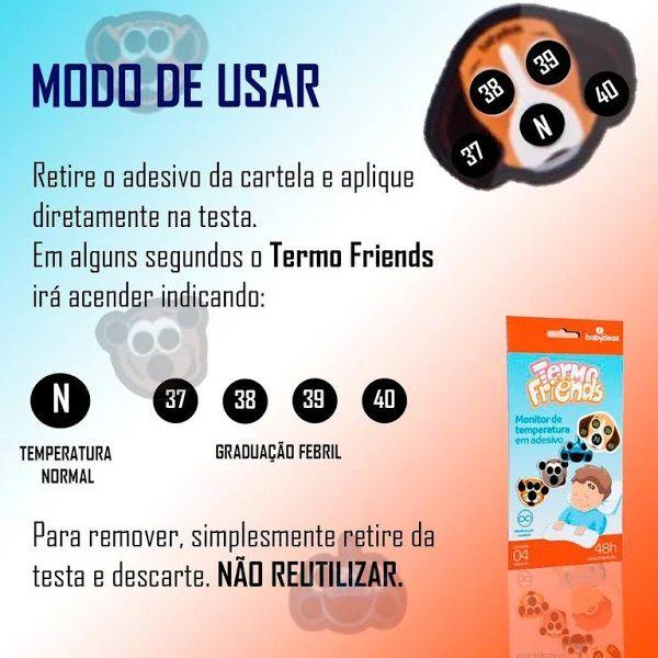 Termo Friends Monitor de Temperatura em Adesivo Babydeas com 4