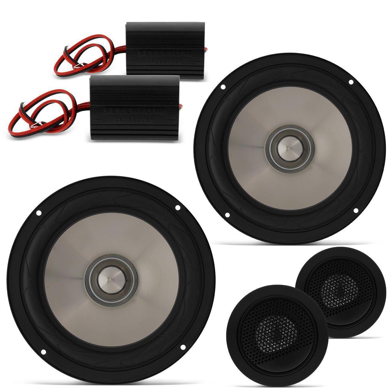 Kit 2 Vias JBL Selenium Alto Falantes Automotivo 6” 120W RMS + Tweeters