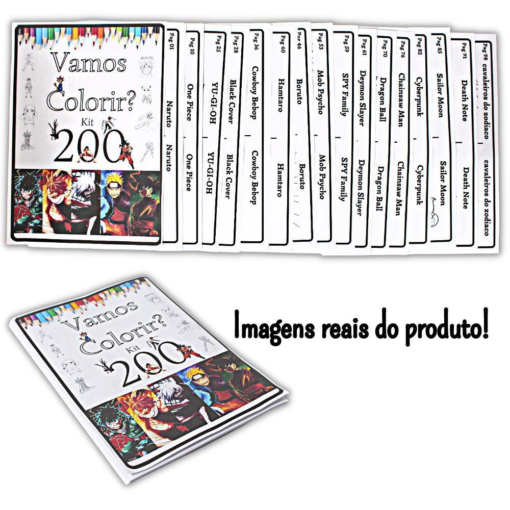 Kit 200 Desenhos Para Colorir Em Folha A4 - 2 Por Folha - INFINITY - Kit de  Colorir - Magazine Luiza