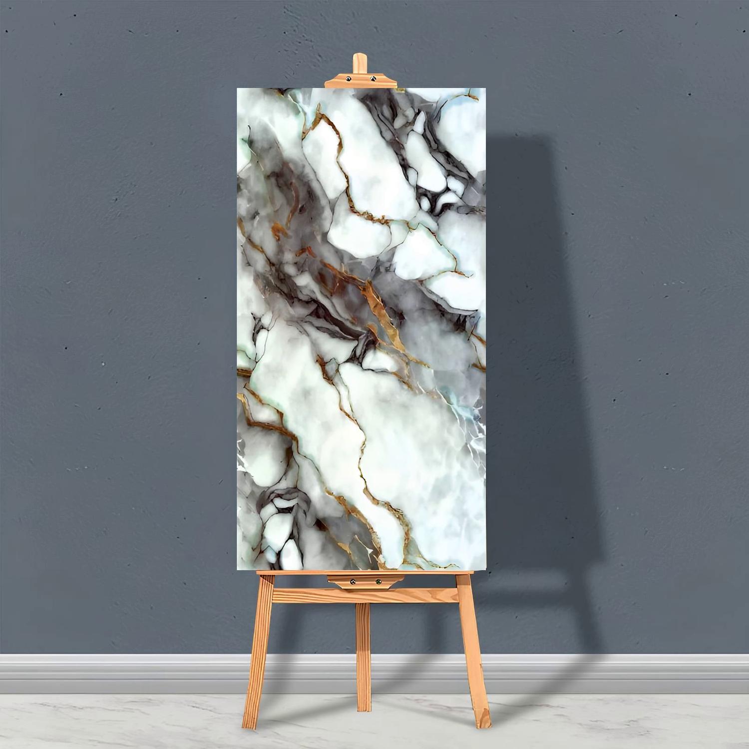Imagem de Kit 22 Placas Painel Adesivo Vinílico 3D Revestimento Porcelanato Mármore Lavável