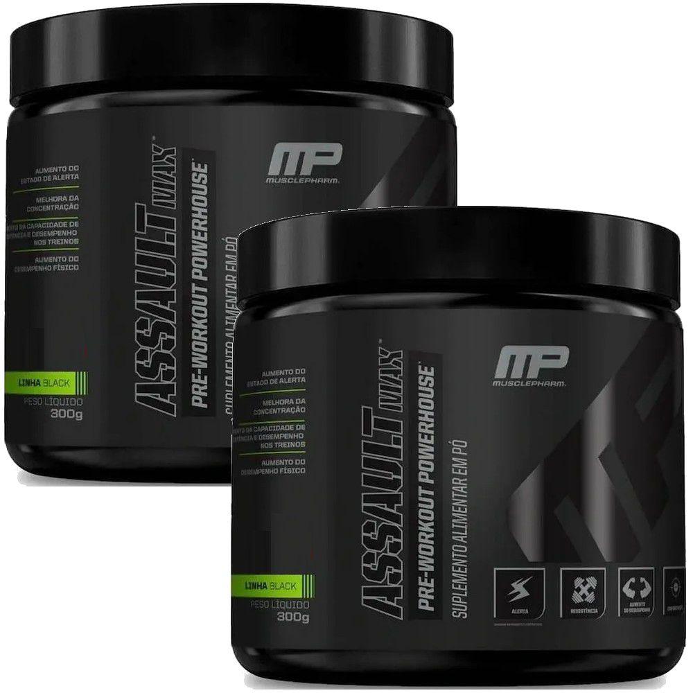 Kit 2x Pre Treino Assault Black Max - 300g cada - Muscle ...