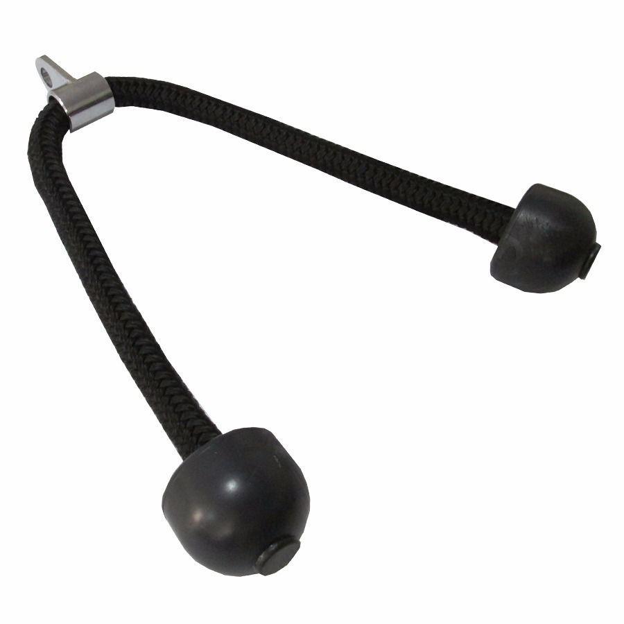 Kit 3 Barra Puxador Triceps Pulley Reto Giro Curvo Corda Famafit