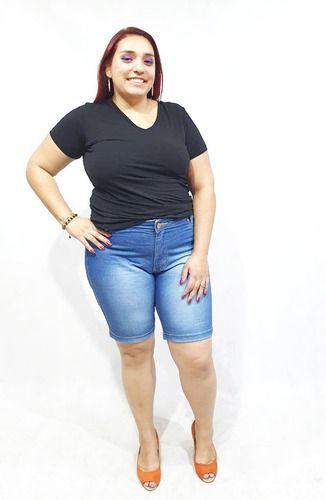 bermuda jeans abaixo do joelho
