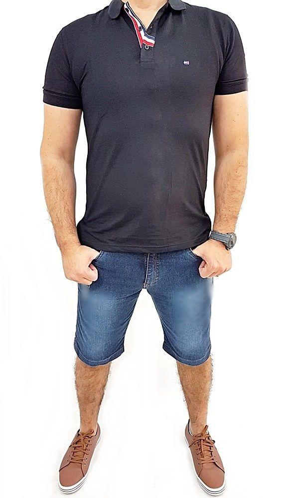 bermuda jeans masculina plus size