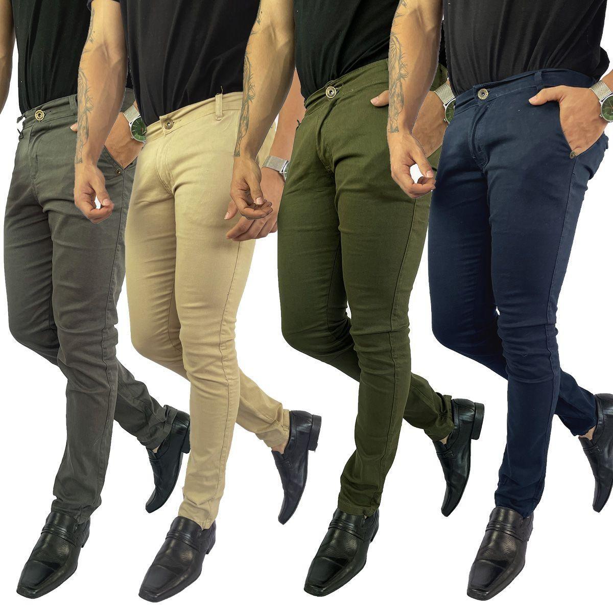 moda calCa social masculina apertada