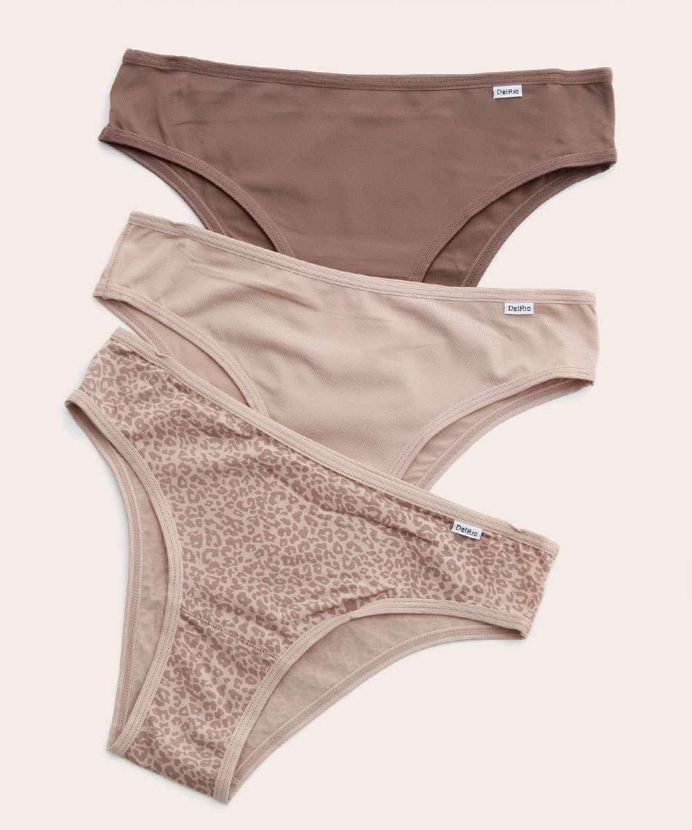 Kit 3 Calcinhas Feminina Biquíni DelRio - Calcinha - Magazine Luiza