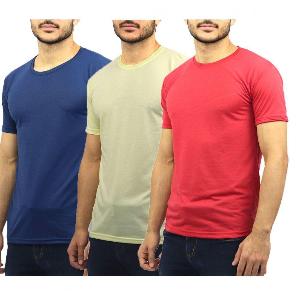 camisa de malha gola careca