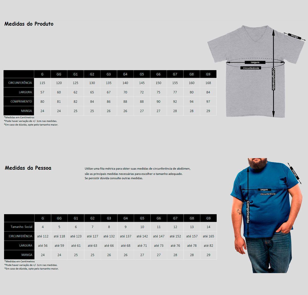 camisa tamanho g4 medidas