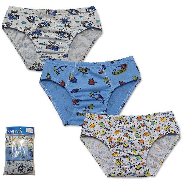 Kit 3 Cuecas Algodão Infantil Estampada Vene - Cueca Infantil ...