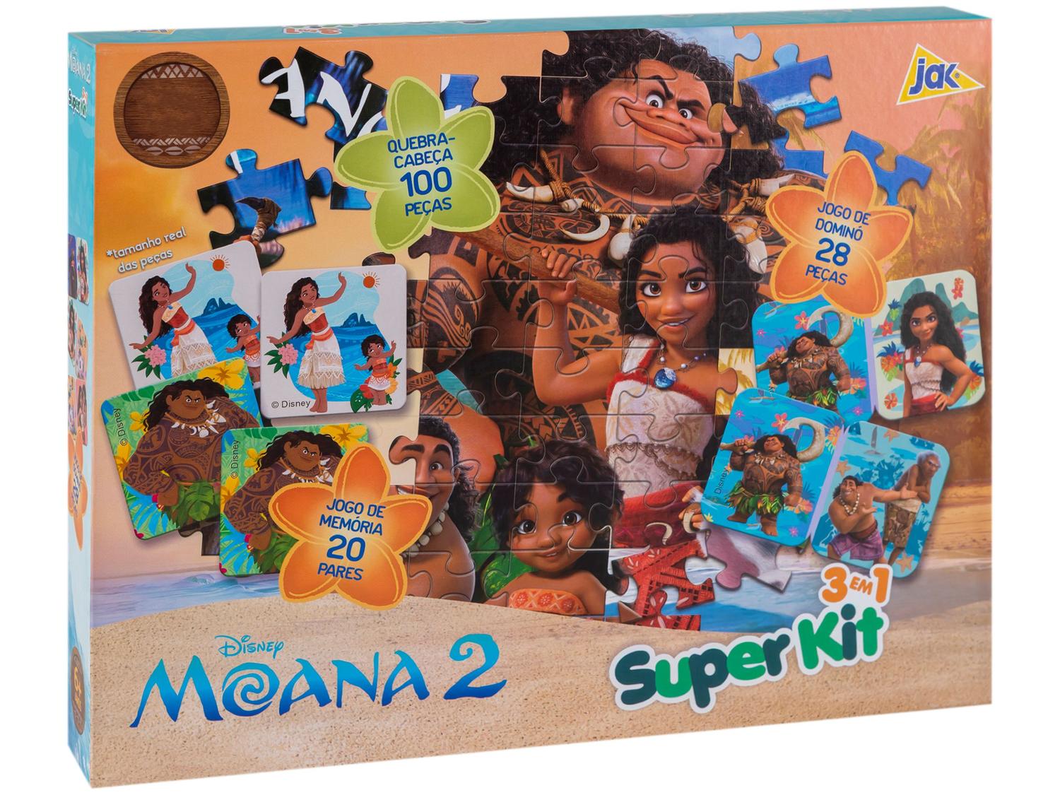 Kit 3 Jogos Moana 2 Toyster Jak 3 em 1 