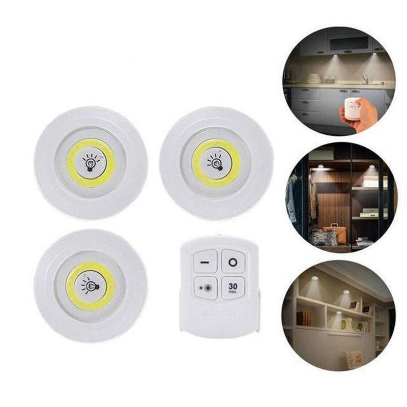 Kit 3 Lampadas Luminaria Led Controle Sem Fio Spot Remoto 15w Ab