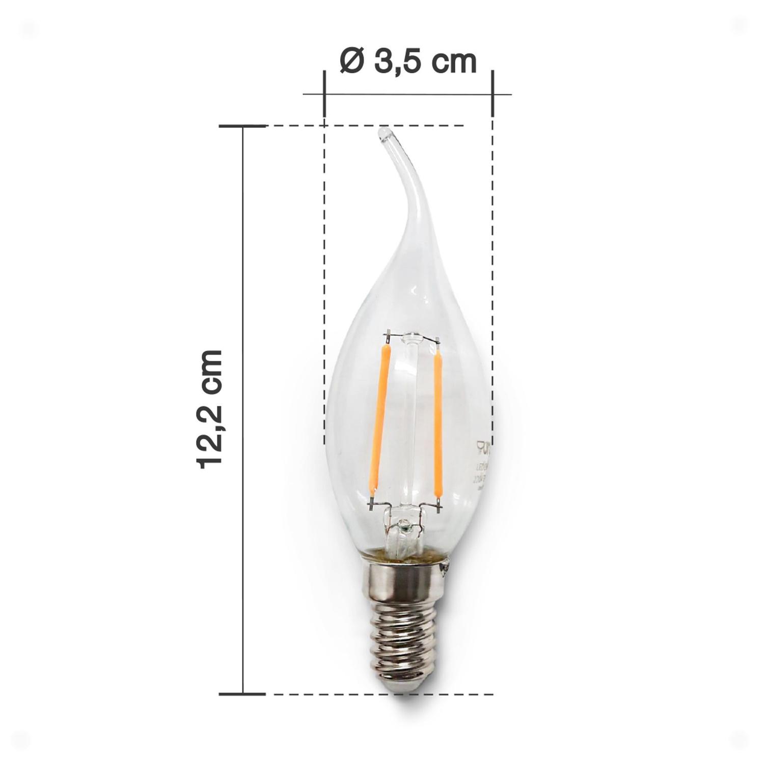 distribuidor bombilla led vela rosca e14 4,5 watt equivale a 35 watt 470 lumenes luz cálida
