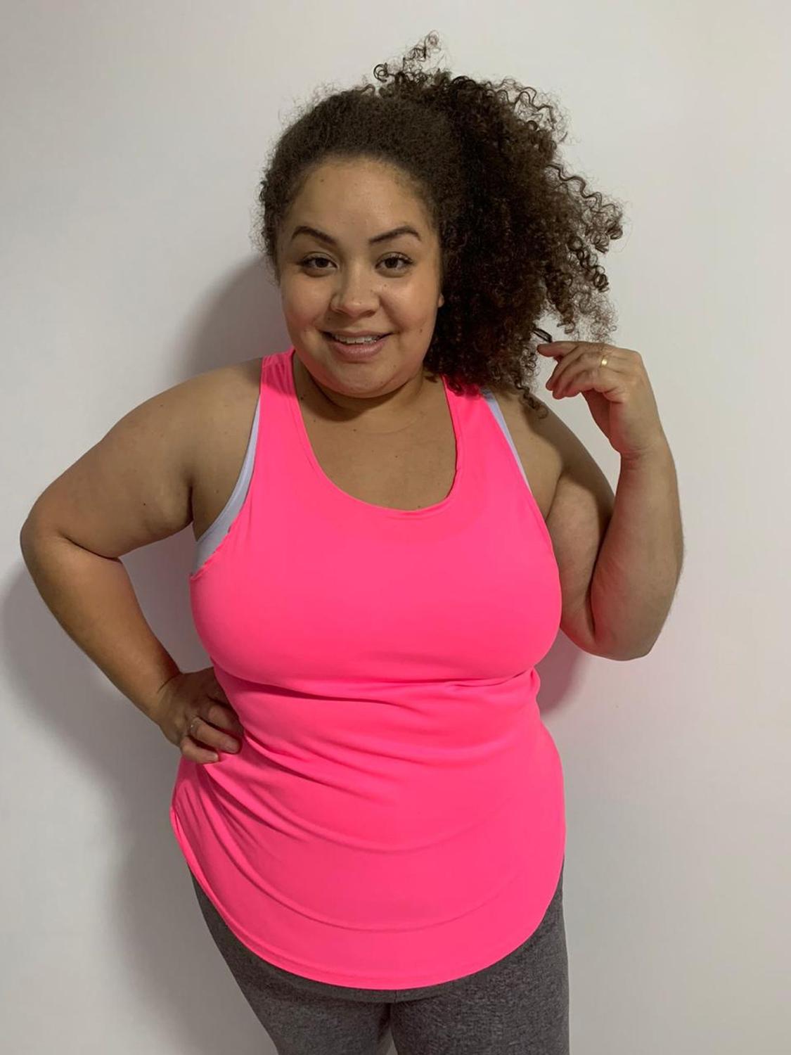 regata feminina academia plus size