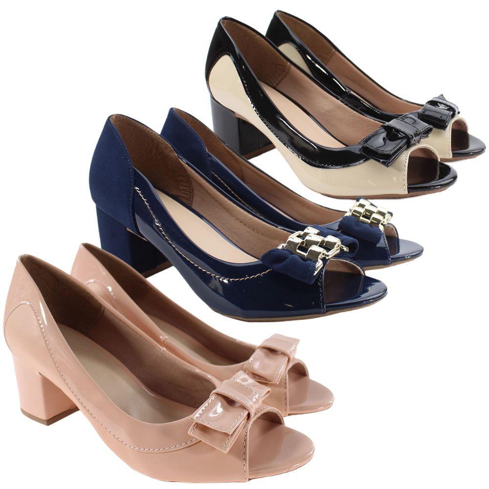 Sapatos Femininos CalÃ§ados Femininos Atacado Kit Sapato Peep Feminino  Salto Baixo Atacado Revenda Casua, image size:1000x1000