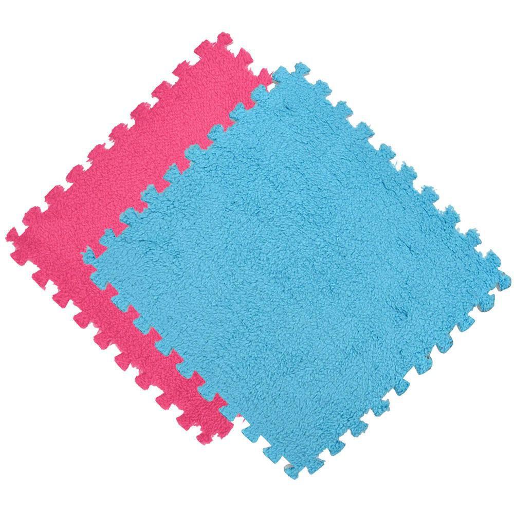 Kit 30 Tapete Eva Pelucia Piso Macio Crianca Bebe 30x30cm Azul E Rosa Magma No Magalu Magazine Luiza